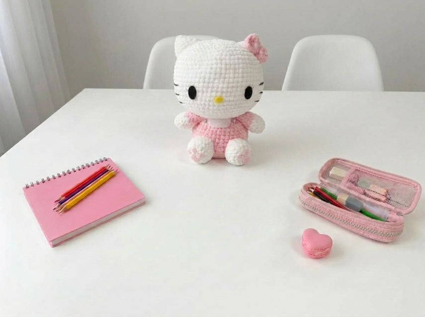 Cover image for Hello Kitty Style Amigurumi Doll – A Cute & Classic Crochet Pattern