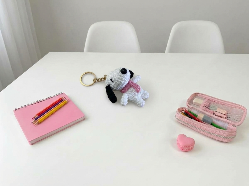 Cover image for Beagle Buddy Keychain – A Tiny & Tidy Amigurumi Pattern