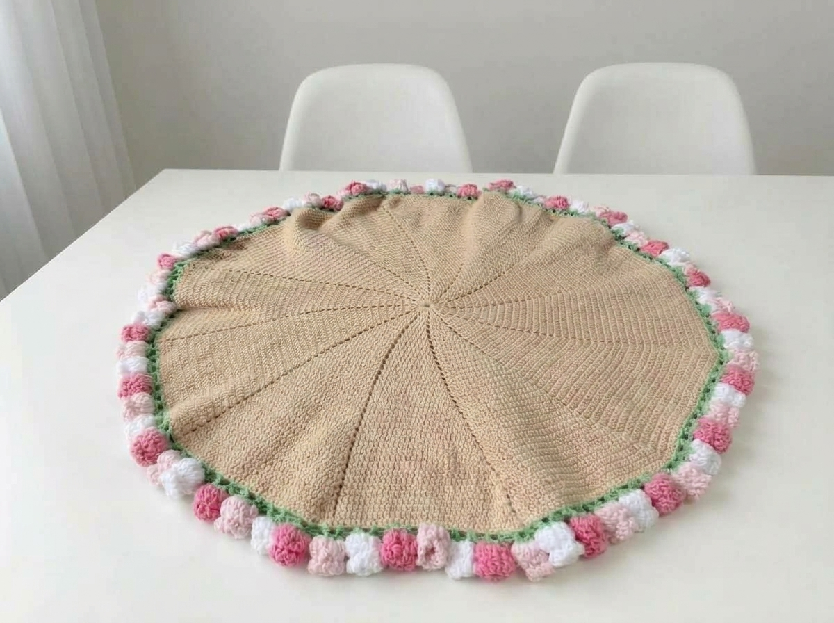 Cover image for Sunburst Bobble Blanket – A Textured & Cozy Crochet Project