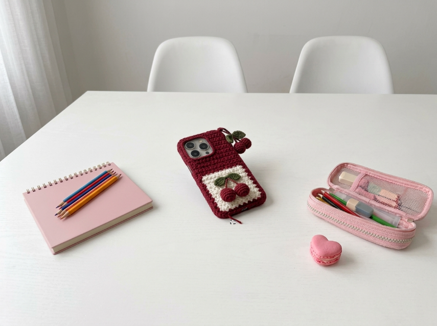 Cover image for Sweet Cherry Crochet Phone Case – A Cute & Protective Accessory