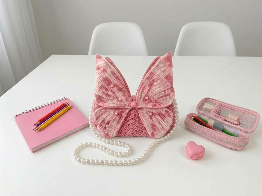 Cover image for Enchanted Butterfly Wing Bag – A Textured & Elegant Crochet Pattern