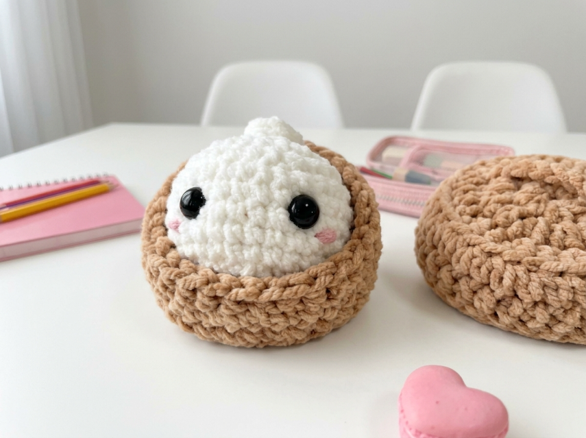 Cover image for Cozy Nesting Character Amigurumi – A Cute Crochet Pattern with Basket