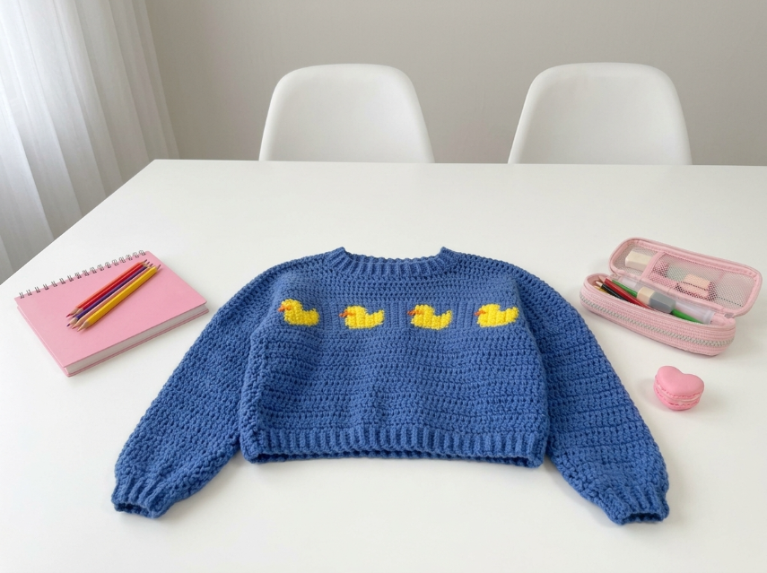Cover image for Little Ducks Sweater – A Cute & Cozy Crochet Pattern