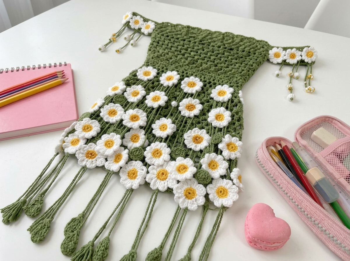 Cover image for Daisy Mesh Tote Bag – A Whimsical Crochet Project