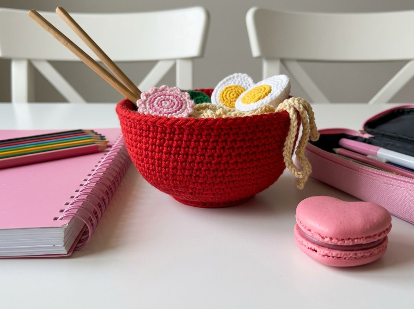 Cover image for Ramen Bowl Amigurumi Set – A Tasty & Whimsical Crochet Project