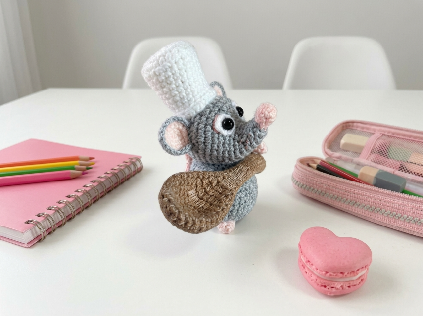Cover image for Remy the Chef Mouse Amigurumi – A Culinary Crochet Pattern