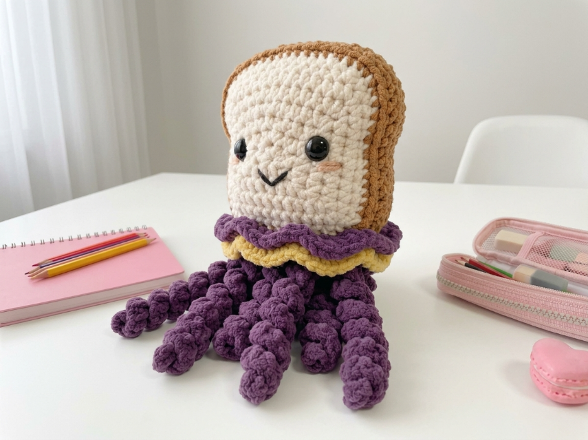 Cover image for Toast Octopus Amigurumi – A Cute & Quirky Foodie Pattern