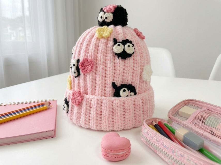 Cover image for Kawaii Soot Sprite Beanie – A Cute & Cozy Crochet Hat