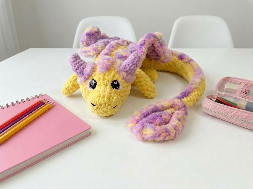 Cover image for Pastel Plush Dragon – A Soft & Cuddly Crochet Pattern