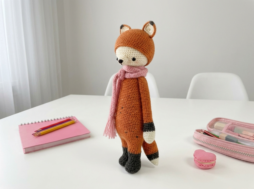 Cover image for Rusty the Fox Doll – A Tall & Cozy Amigurumi Pattern
