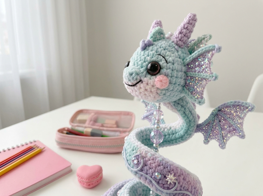 Cover image for Magical Pastel Sea Dragon – A Whimsical Crochet Pattern