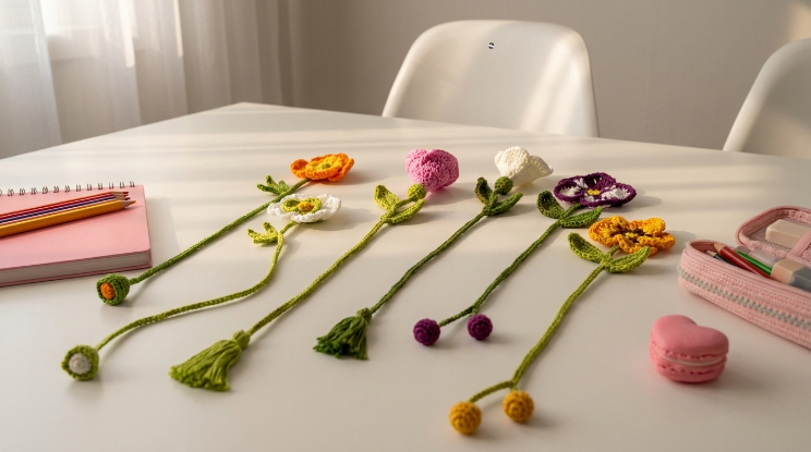 Cover image for Crochet Flower Bookmark Pattern
