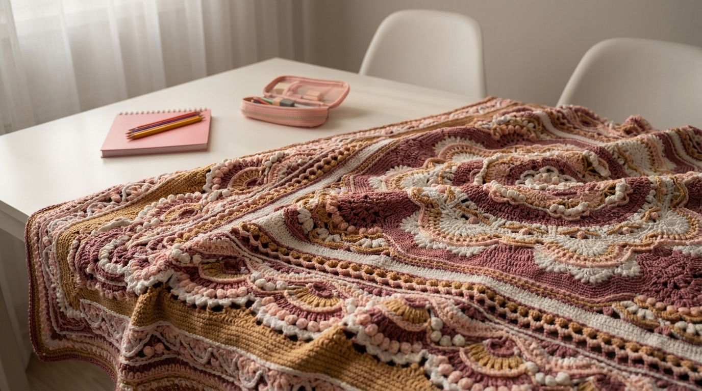 Cover image for Boho Textured Wave Blanket Pattern