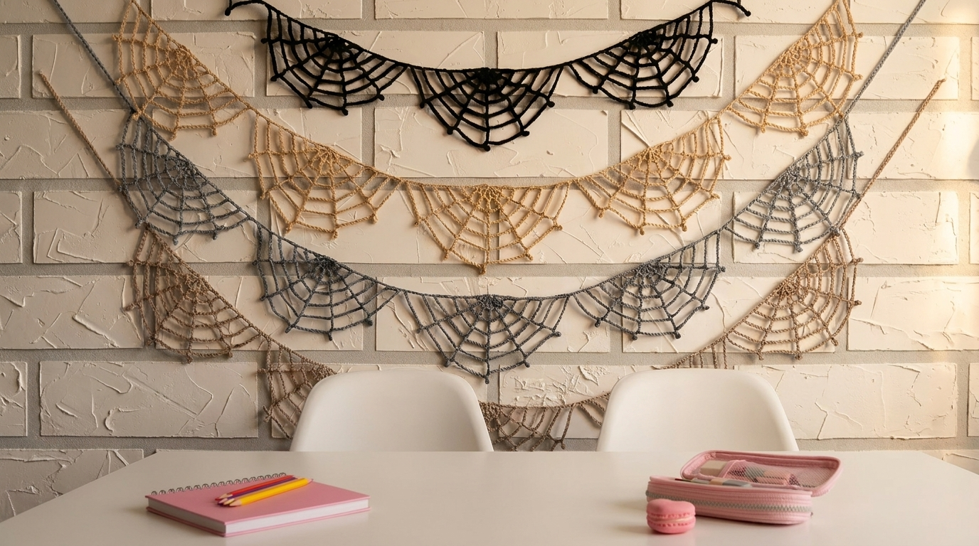 Cover image for Spooky Spiderweb Garland Pattern