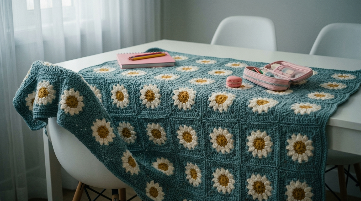 Cover image for Daisy Meadow Blanket