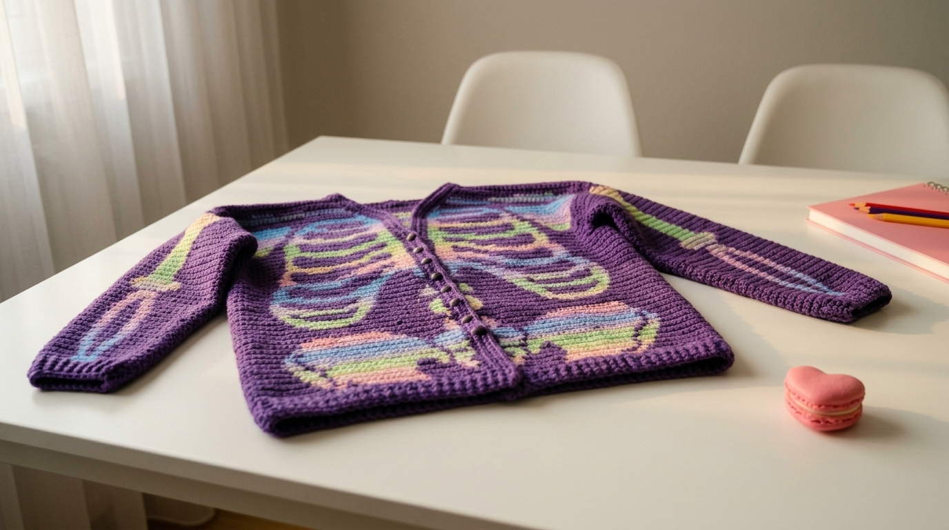 Cover image for Rainbow Bones Cardigan