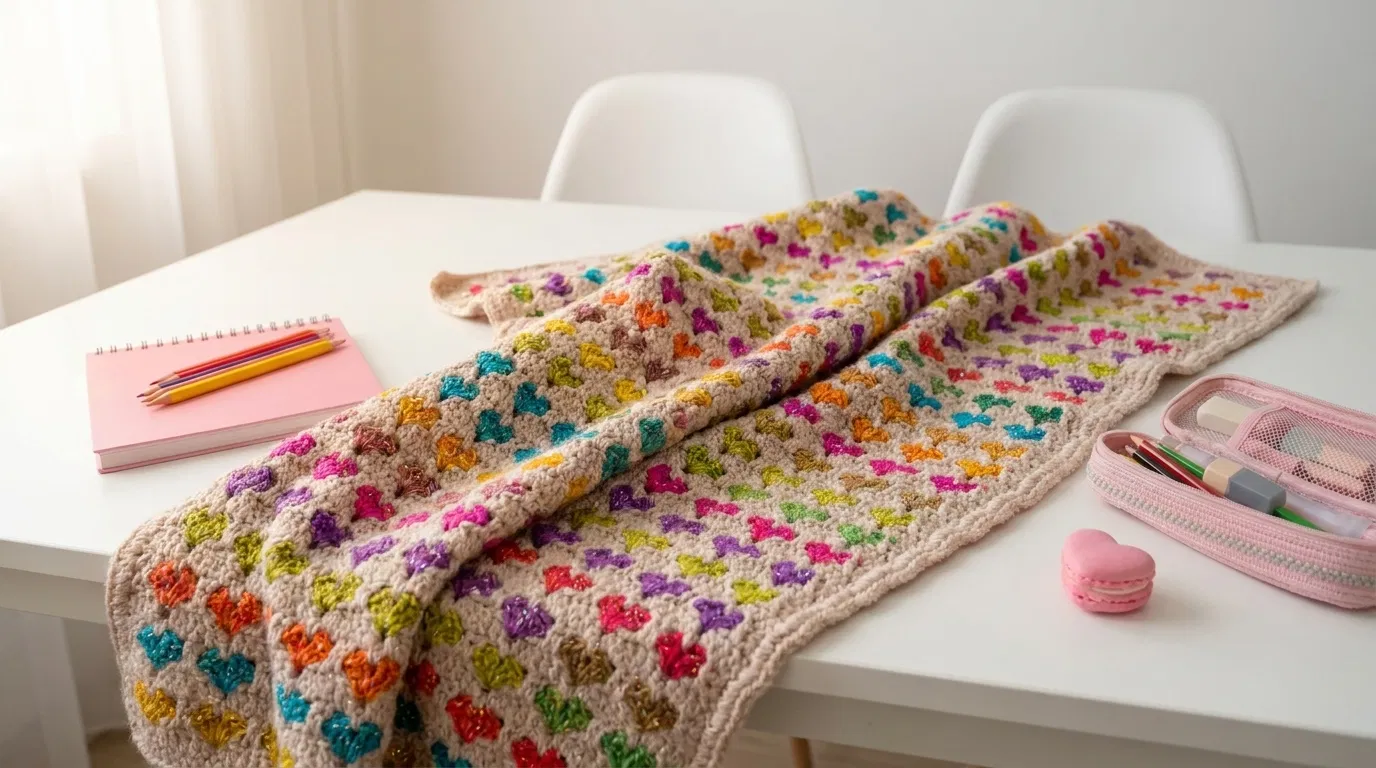 Cover image for Confetti Hearts Blanket