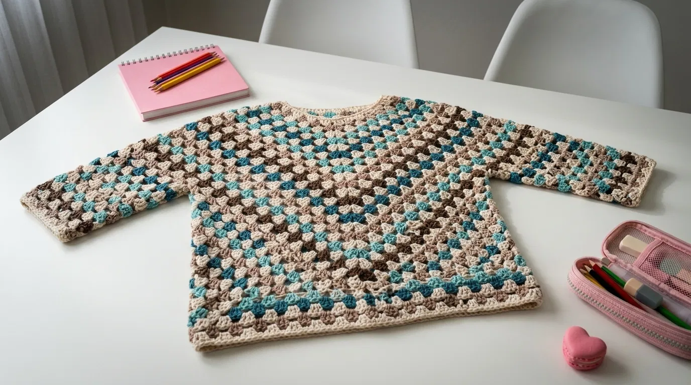 Cover image for Sandy Shore Granny Sweater